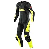  Dainese VR46 Tavullia 1-Teiler Perforierte Motorrad Lederkombi 54