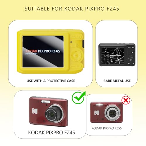 Funda de silicona para Kodak PIXPRO FZ45 color amarillo miniatura 2