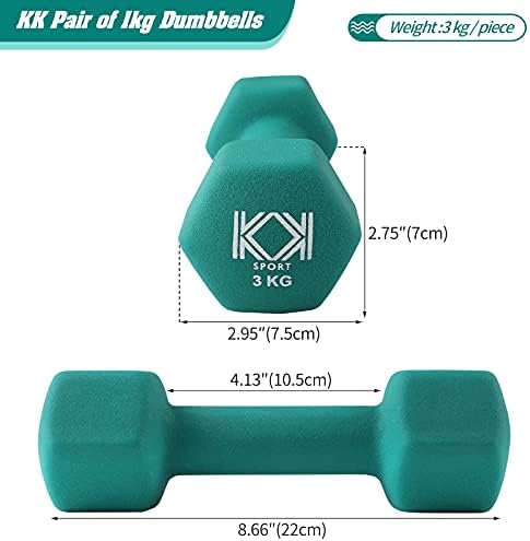 KK Neoprene Dumbbells for Home, and Gym- Hand Weights Dumbbells for Exercise, Fitness, Training, and Weight Lifting