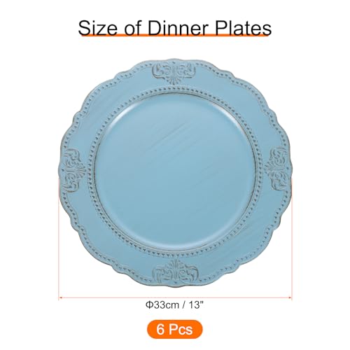 Set 6 platos cargadores decorativos redondos 13 pulgadas miniatura 2