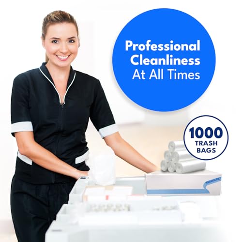 Image of Victoria Bay Clear 10 Gal Trash Liners | 24 inch x 24 inch | 1000 Ct Perf Rolls | Wholesale Value for Offices, Restrooms & Commercial Use - Clean, Reliable & Built for Everyday Business Needs.