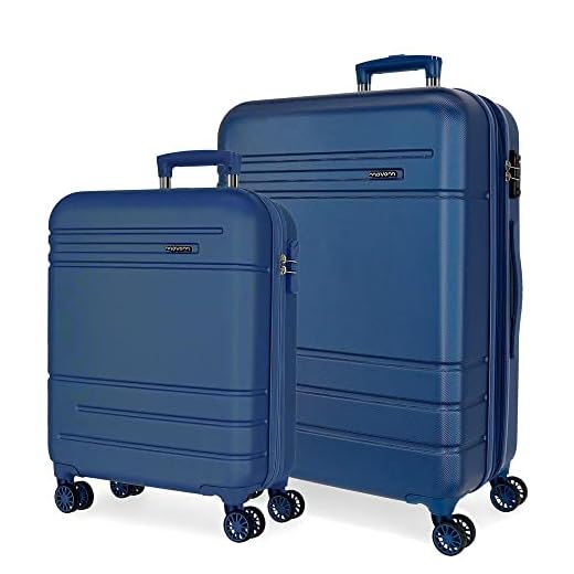 Movom Galaxy Juego de Maletas Azul 55/68 cms Rígida ABS Cierre de combinación Lateral 109L 6,56 kgs 4 Ruedas Dobles Equipaje de Mano