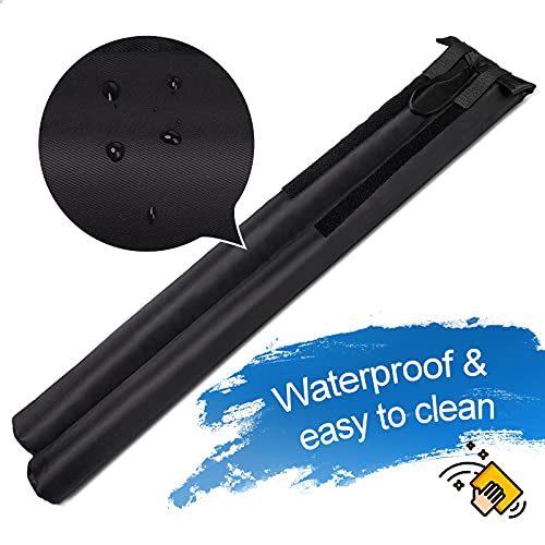Maxtid Large Door Draft Stopper For Bottom Of Door 36 Inch Under Door Noise Blocker Under Door Gap Filler Weather Stripping Adjustable Twin Door Sweep Door Draft Guard Window Seal Black thumb #7