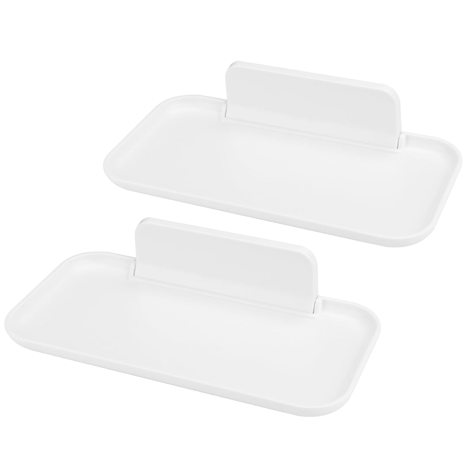 Diakey 2 Pack Foldable Bedside Shelf Wall Mount, Adhesive Floating Shelves for Wall No Drilling, Glasses Watch Perfume Phone Holder Organizer for Bedroom Bathroom RV, Large