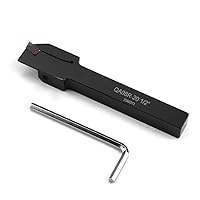 Vista 1 de Soporte de separación de ranurado de torno indexable de 1/2 "x 1/2" QA08R-20 con 1 pieza de inserción de carburo GTN-2 Herramienta de corte de torno