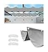 Tenda a Vela Ombreggiante a Onda Retrattile Impermeabile 1x3M Protezione Raggi UV Tenda da Sole Poliestere Antistrappo con Corde per Giardino Balcone Piscinae Terrazza Grigio chiaro immagine