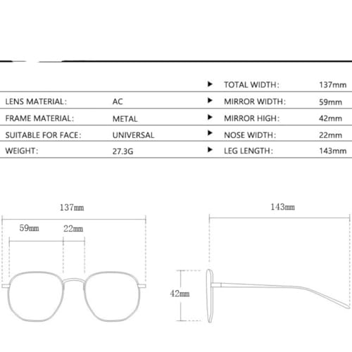 Lunettes de soleil polygonales légères pour éviter les marques sur le nez - 6