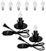 OHLight Himalayan Salt Lamp Cord Replacement with Dimmer Switch(2-Pack) and E12 Halogen Salt Lamp Bulbs(6-Pack), 6 Feet Salt Lamps Cords with Base Assembly