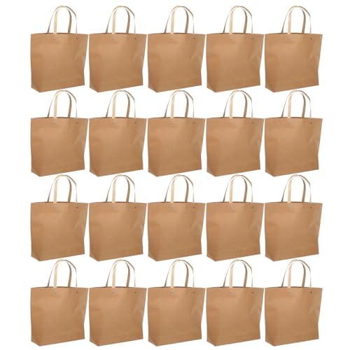 Sac cadeau rétro de 25 pièces en marron clair pour anniversaires - 2