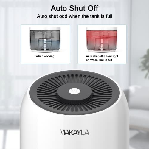 Dehumidifiers, Makayla Dehumidifier 30 Oz(860Ml),2200 Cubic Feet Small Dehumidifier With Auto Shut Off And 7 Colors Lights,Ultra Quiet For Home,Wardrobe,Closet,Bathroom,Bedroom,Trailer,Rv #TOP7
