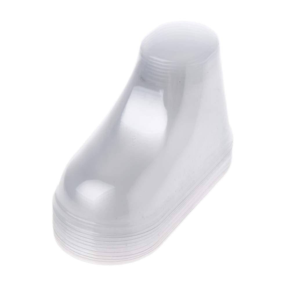 Bydezcon 10Pcs Clear Plastic Baby Feet Display Toddler Booties Socks Shoes Supports Shaper Stand Holder Showcase for Store Home Setting The Table Danny Meyer, 11.0cm (6-9 months) D