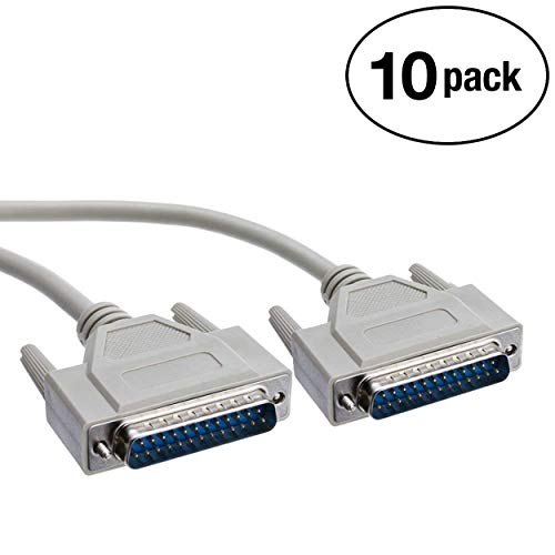 Super Deal Product InstallerParts (10 Pack) 15 ft DB25 Male to Male Serial Cable 25C Straight Super Deal Product InstallerParts (10 Pack) 15 ft DB25 Male to Male Serial Cable 25C Straight