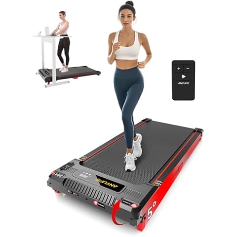Walking Pad Treadmill, Anylife Incline Walking Pad Under Desk Treadmill 330lb Capacity, 2.5HP Portable Treadmills for Home, Compact Treadmill Small Running Pad with LED Display and Remote Control Cover