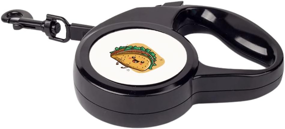 Funny Taco Retractable Pet Leash - Cute Leash - Food Print Dog Leash - 118 inches