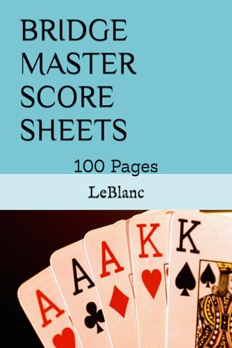 BRIDGE MASTER SCORE SHEETS: 100 Pages