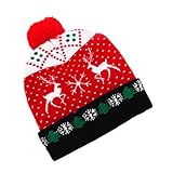 Paquete: 1 gorro de punto con luces LED navideñas. Si tiene algún problema con el producto, no dude en contactarnos. Lo resolveremos lo antes posible.