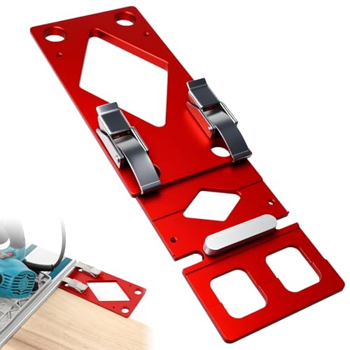 Battuta angolare binario di guida a 90°, binario di guida rettangolare fresato CNC con guida dei bordi, compatibile con morsetto del binario di guida Festool/Makitas, seghe circolari elettriche per