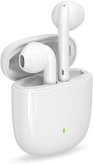 iKF Find Pro Wireless Earbuds Built-in Mic,Waterproof Bluetooth 5.0 in-Ear Headphones with Charging Case, Volume Control Stereo TWS Earphones for Sport (White)…