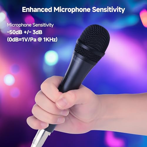 Cable Matters 2-Pack Cardioid Dynamic Vocal Microphones with 4.5m Cable, 6.35mmWired Singing Microphone/Singing Machine Microphone Karaoke - Image 6