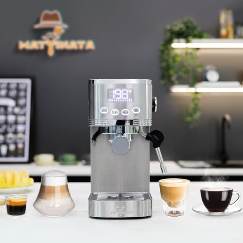 MAttinata Máquina de café expresso, máquina de café expresso 20 com tubo de água quente e vaporizado