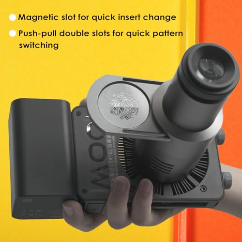 Image of DIFESURO CX100 Mini Optical Snoot Gobos Accessories with ZY Mount Adapter, Spotlight Attachment Shape Light Compatible with ZHIYUN Molus X100, CX100, Godox ML100BI, ML100R