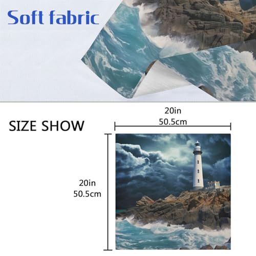 Servilletas de Tela Cuadradas Night Lighthouse x6 miniatura 7