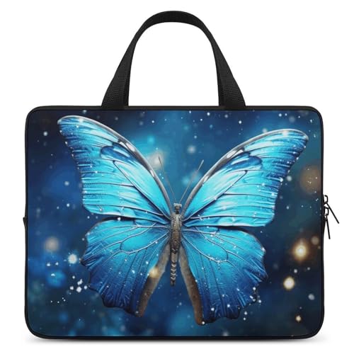 Pochette ordinateur 15 pouces papillon étoilé bleu pour évader votre esprit