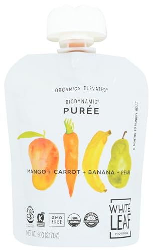 White Leaf Provisions Organic Mango Carrot Banana Pear Baby Food 3.17 OZ