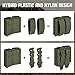 Universal Double Magazine Pouch, Nylon 9mm Pistol Mag Pouch with MOLLE Bag Holder and Malice Clips, Dual Stack Magazine Holster for Glock 17/19, MP5/MP7 and More