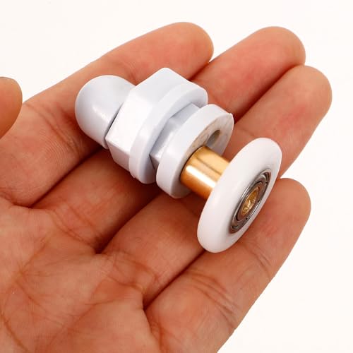 Rodillos de ducha de 25mm con cojinete de nylon resistente y estable 4