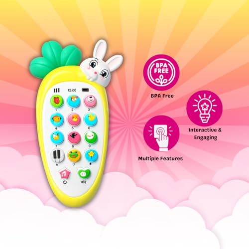 Image of Interactive Mobile Phone Toy for Kids with Lights & Sounds | Learning Toy for Toddlers to Learn Numbers, Music, Buttons & Early Skills