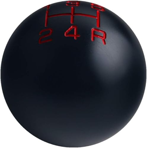 Miniatura 2 de DEWHEL NegroRojo 5 Velocidad Manual Vintage Shift Knob 5Rdr M12 X 1.75 Aluminio K05