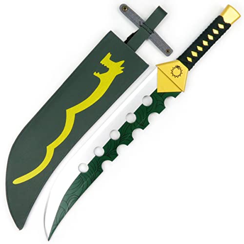 Singme Comic for Anime Seven Deadly Sins.Lostvayne Meliodas Cosplay Sword.Wooden Making Weapon Toys.Total Length:28.7in (Lost Vayne(Wooden))
