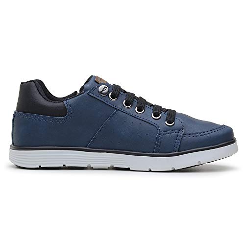 Sapatênis Infantil Com zíper Tênis Casual Menino Masculino (30, Azul)