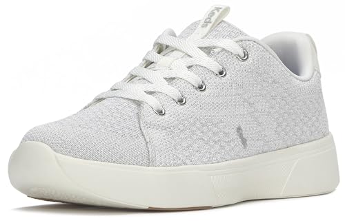 Keds Blisswalk Lace Up Fashion Sneaker, Snow White/Light Blue, 6