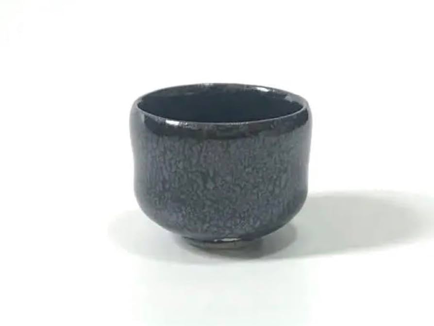 陶芸家　作者不明　作家物　鈞窯釉　天目釉　酒器　平盃　ぐい呑　杯　酒杯　2点 陶芸家 作者不明 作家物 鈞窯釉 天目釉 酒器 平盃 ぐい呑