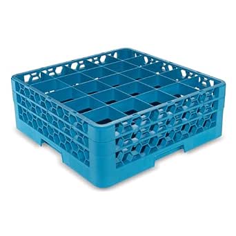 Carlisle FoodService Products Opticlean 25-Compartment Glass Rack with Extenders