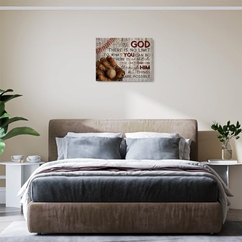 Tbt TBT625 Baseball Gifts Stuff Religious Baseball Canvas Wall Art Wall Decor Inspirational Boys Men Room Rustic Framed Posters Art Prints Artwork Pictures thumb #5