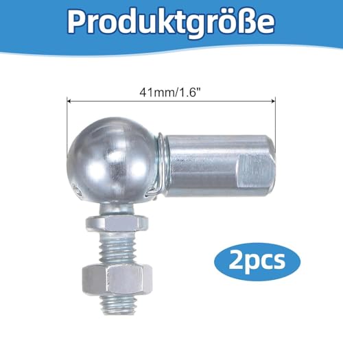 Alriedy 2 Stück CS13 M8 Kugelgelenk, M8x1.25 Rechtsgewinde, Selbstschmierendes Kugelgelenk-Endstück Aus A3-Stahl. Ideal Für Robuste Anwendungen, Sorgt Für Präzise Bewegungen