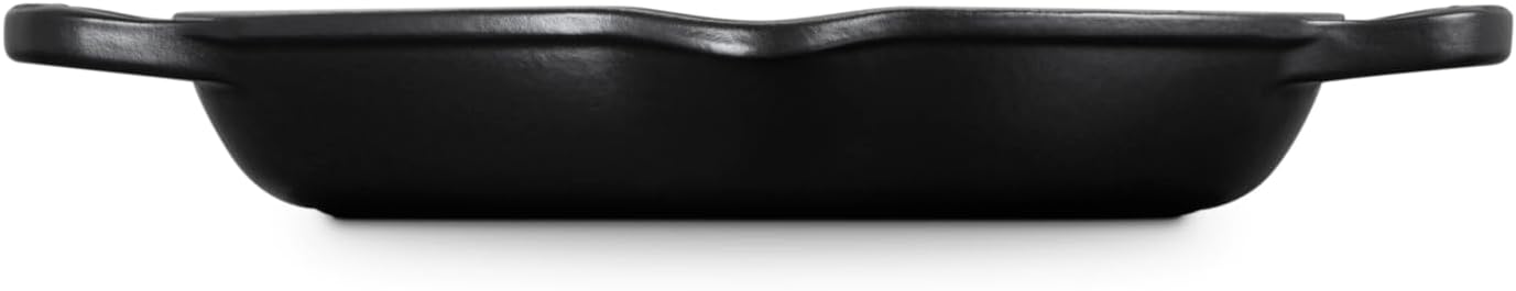 Le Creuset Enameled Cast Iron Signature Deep Round Grill, 9.75", Licorice - Image 4