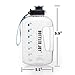 BOTTLED JOY 2.2L Water Bottle, BPA Free 75oz Large Water Bottle Hydration with Motivational Time Marker Reminder Leak-Proof Drinking Big Water Jug for Camping Sports Workouts and Outdoor Activity