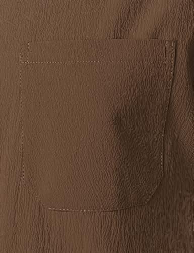 Image of JEMITOP Mens Stretch Wrinkle Free Texture Shirts