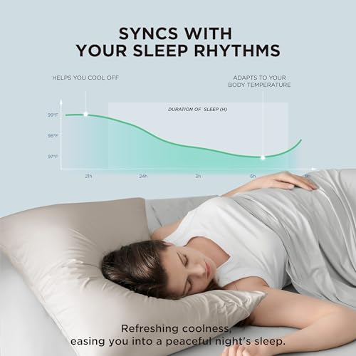 Bedsure Cooling Pillow Cases, Zipper Pillow Cases Standard Size Set of 2, Cool Pillowcases for Hot Sleepers and Night Sweats, Silky Soft & Breathable Cold Pillow Covers, Gift, Beige, 20x26 Inches