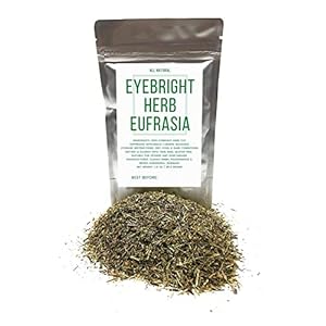 Eyebright Herb Eufrasia – Natural, Cut & Dried Euphrasia officinalis – Net Weight: 1oz/28.5g – Alternative names are Augentrostkraut, Euphrasiae herba, Herba Euphrasiae and Herbe d’Euphraise.