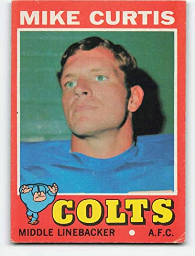 1971 Topps #80 Mike Curtis Baltimore Colts (Football Card) VG/EX Colts Duke
