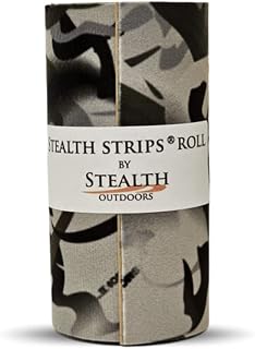 Smoke Camo Silencing Tape | Self Adhesive Silencing Fabric | Great for Quieting All of Your Metal Hunting Gear and Accessories | (4” X 72” Roll) (Smoke Camo, 4" Wide)