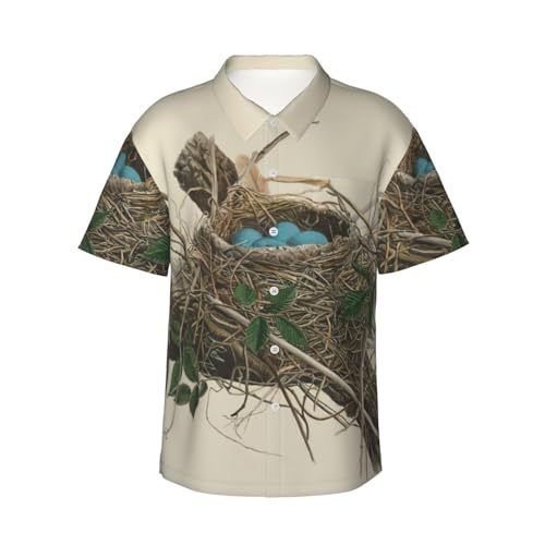 Chemise hawaïenne imprimé nid d'oiseaux EdWal : le confort anti-transpiration pour l'été