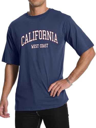 Aiyino Men's Graphic Tees Short Sleeve California Letter Print Crewneck Casual Regular T-Shirt for Men2