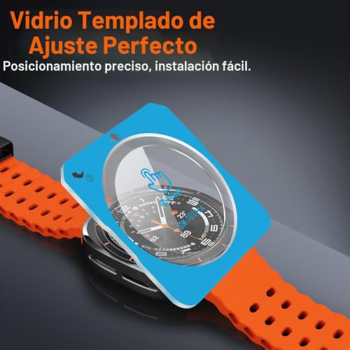 Funda para Galaxy Watch Ultra protector pantalla carcasa negra 47mm 4