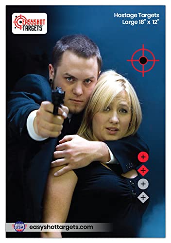 18" X 12" Hostage Targets For Shooting Featuring Photo-Realistic Designs | Bad Guy Paper Targets | Ideal For Law Enforcement Training (40 Pack Hostage 10 Of Each) #TOP5